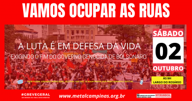 DIA 02 DE OUTUBRO VAMOS OCUPAR AS RUAS NOVAMENTE: A LUTA É EM DEFESA DA VIDA EXIGINDO O FIM DO GOVERNO GENOCIDA DE BOLSONARO DIA 02 DE OUTUBRO VAMOS OCUPAR AS RUAS NOVAMENTE: A LUTA É EM DEFESA DA VIDA EXIGINDO O FIM DO GOVERNO GENOCIDA DE BOLSONARO