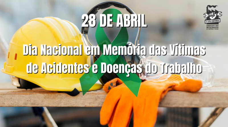 A cada 3h 47 min e 3s morre um trabalhador vítima de acidente de trabalho